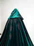 Green cape with lining